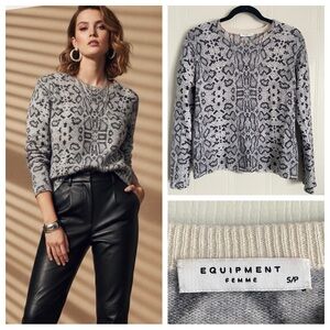 Quiet Luxury Cashmere Sweater Equipment Snakeskin Sirencore Small